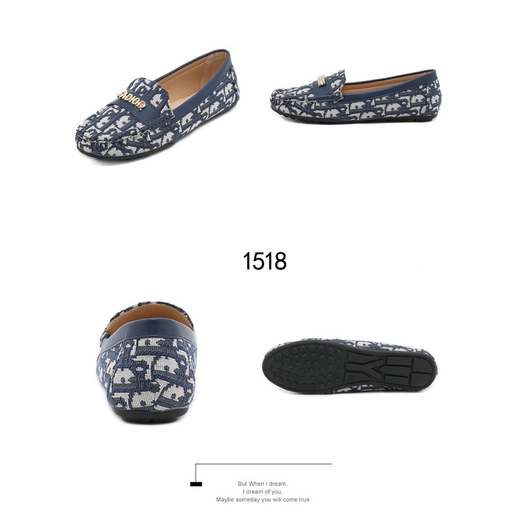 DR Ja'Dr Oblique Jacquard Flat Shoes #1518