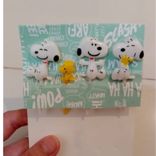 Tusukan Bekal Snoopy Food Pick Snoopy Tusuk Bento Bekal Anak Sekolah Bento Tools Hiasan Bekal Anak S