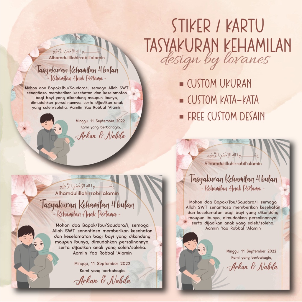 

Stiker Tasyakuran Kehamilan 4 Bulanan / 7 Bulanan / Tasyakur 4 Bulanan / Tasyakur 7 Bulanan (PART 3)
