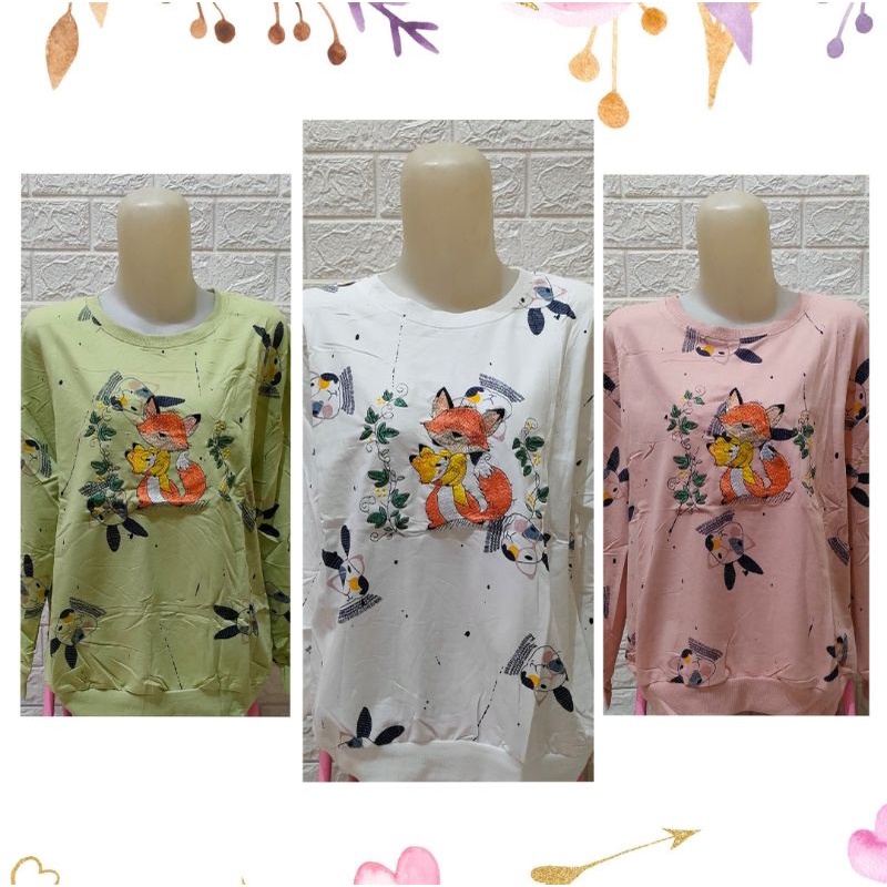 Kaos lengan panjang wanita import