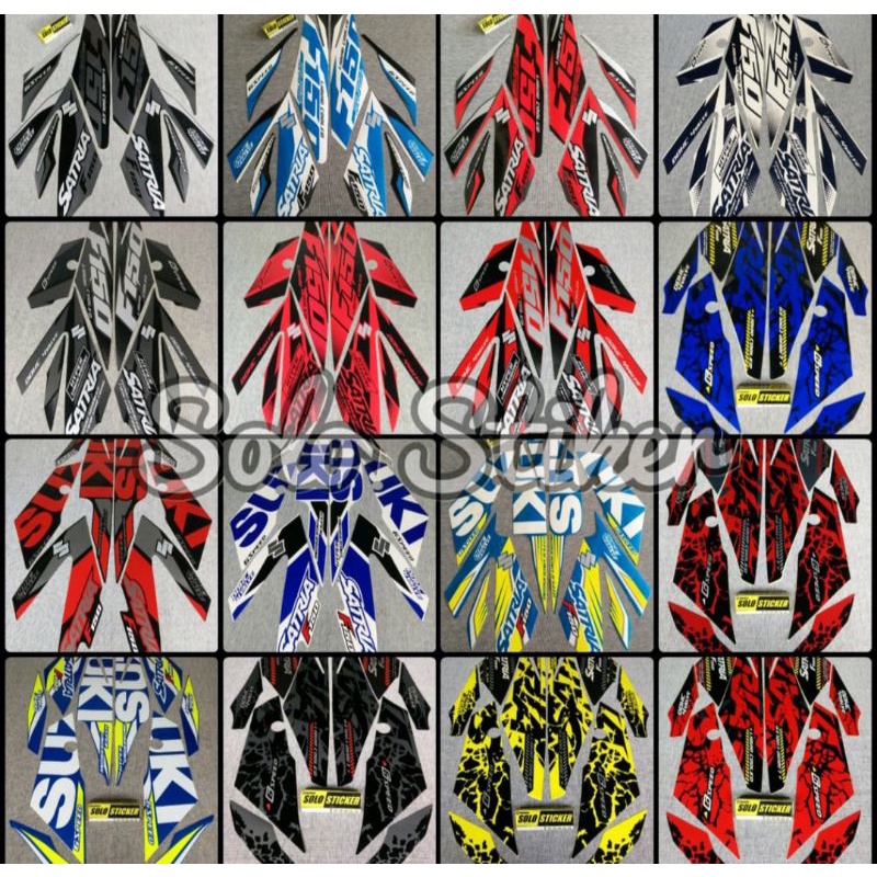 Striping Sticker Lis Bodi Suzuki Satria FI  Satria Fu Injeksi Satria FI Satria F150 2016-2017-2018-2
