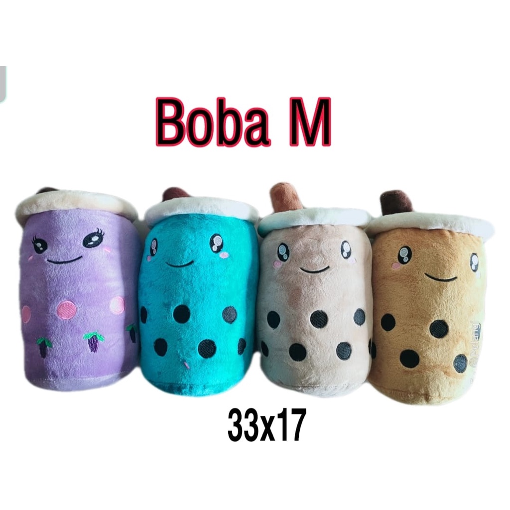 Boneka Bubble Boba Milk Tea Brown Sugar/Guling Boneka Bentuk Boba Lucu