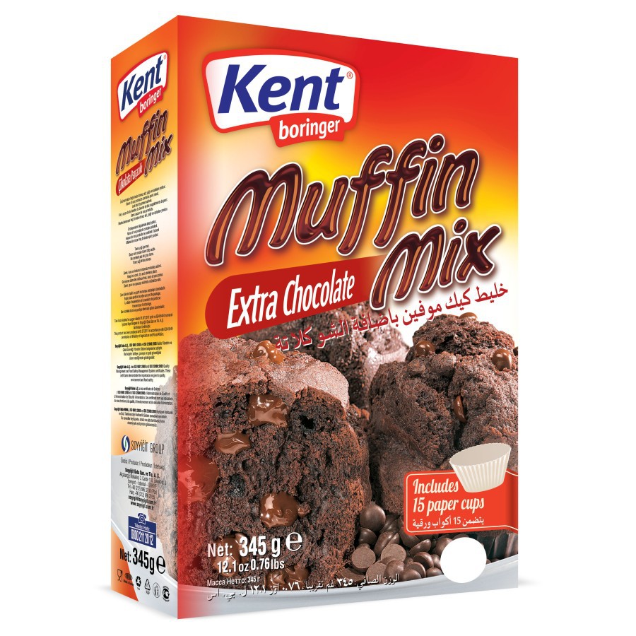 

Kent Boringer Muffin Mix Extra Chocolate 345gr