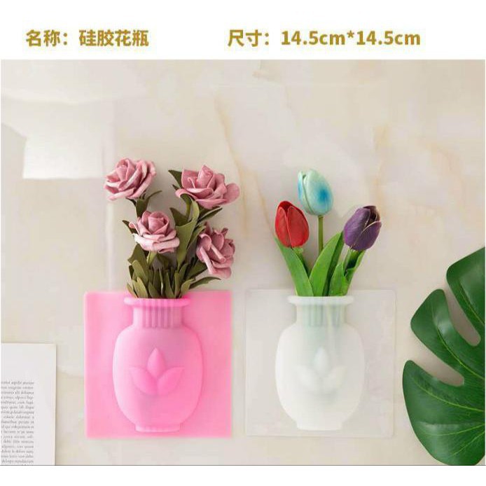 Magic Silicone Vase | Vas Bunga Silikon Tempel Hiasan Dinding Dekorasi Rumah