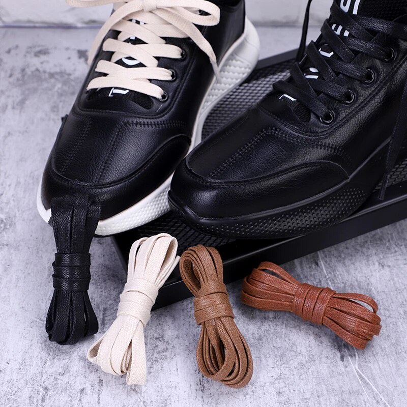 Tali Sepatu Pria Shoelaces Lilin Gepeng Wax
