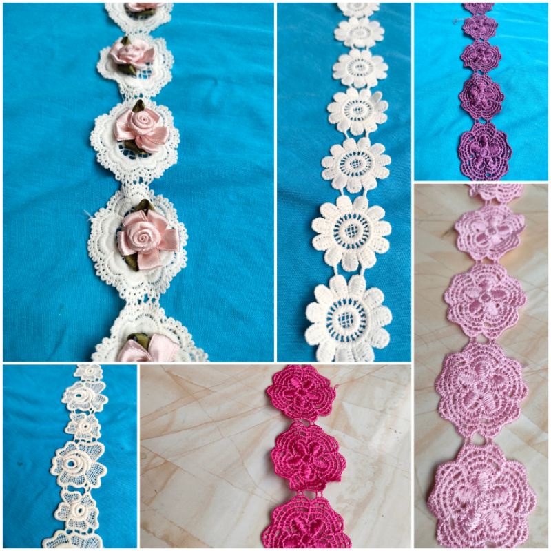 renda Prada/renda melati/renda chemical lbr 3,5-5cm