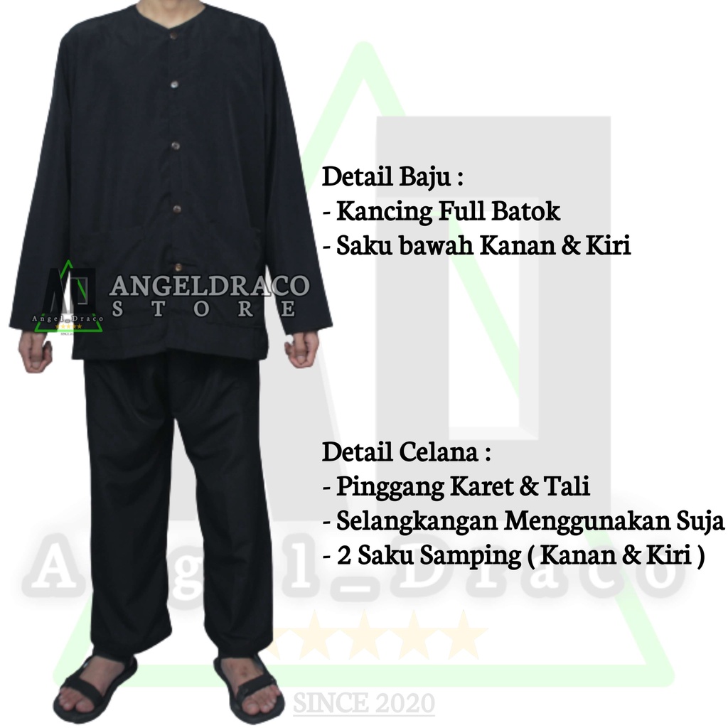 Stelan Baju  Pangsi Dewasa Pria Laki-laki Sunda Betawi Jumbo S M L XL XXL 3XL 4XL