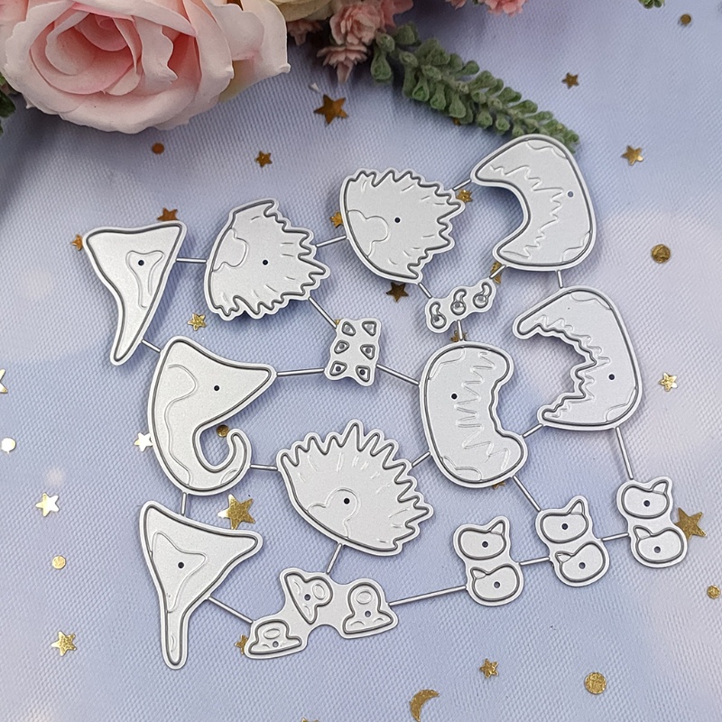 Cetakan Stensil Cutting Dies Motif Gnome Natal Bahan Metal Untuk Scrapbook / Craft DIY