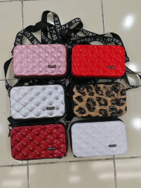 koper mini koper bag import selempang motif kotak