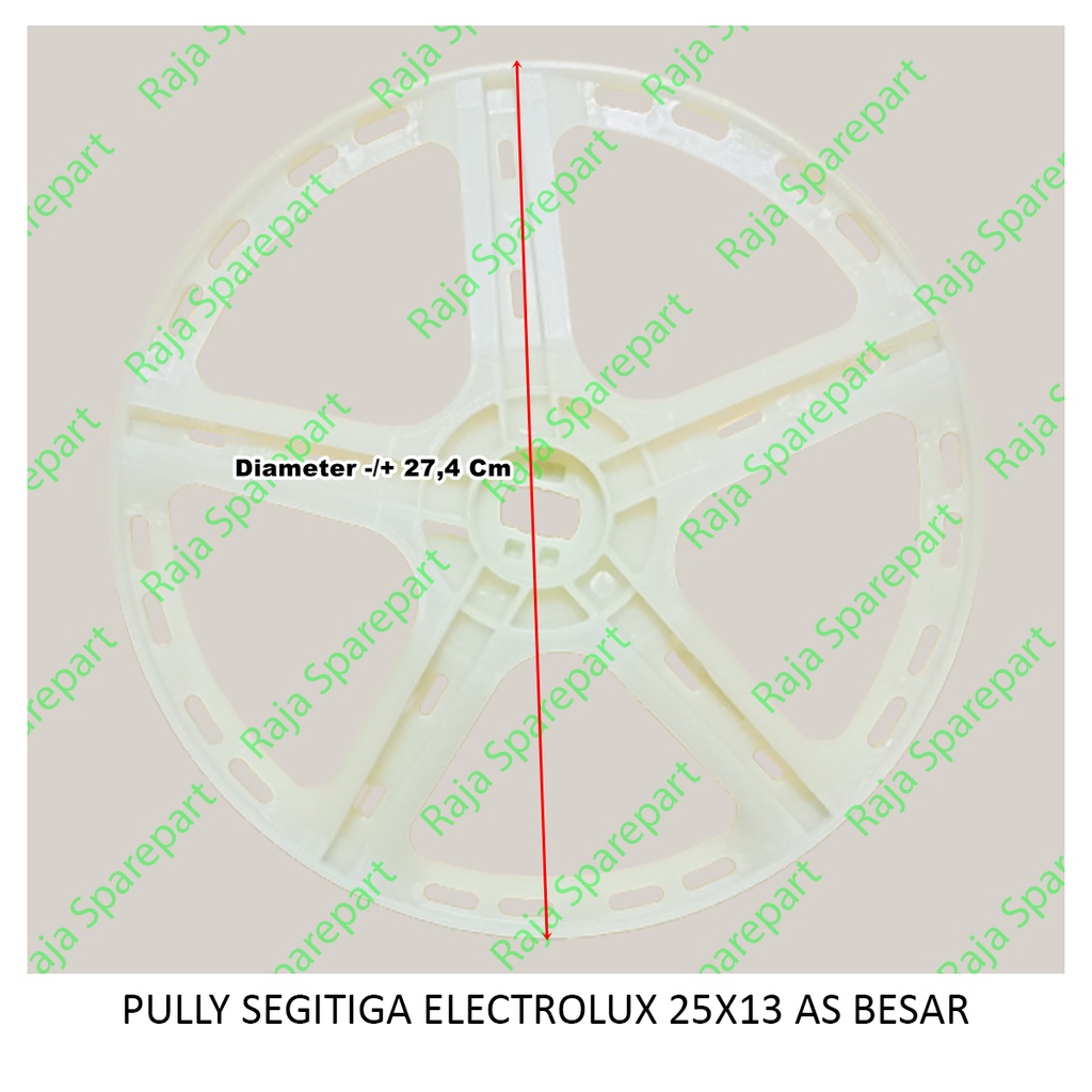 PSEB PULI MESIN CUCI / PULLEY SEGITIGA / PULLY SEGITIGA ELECTROLUX 25X13 AS BESAR