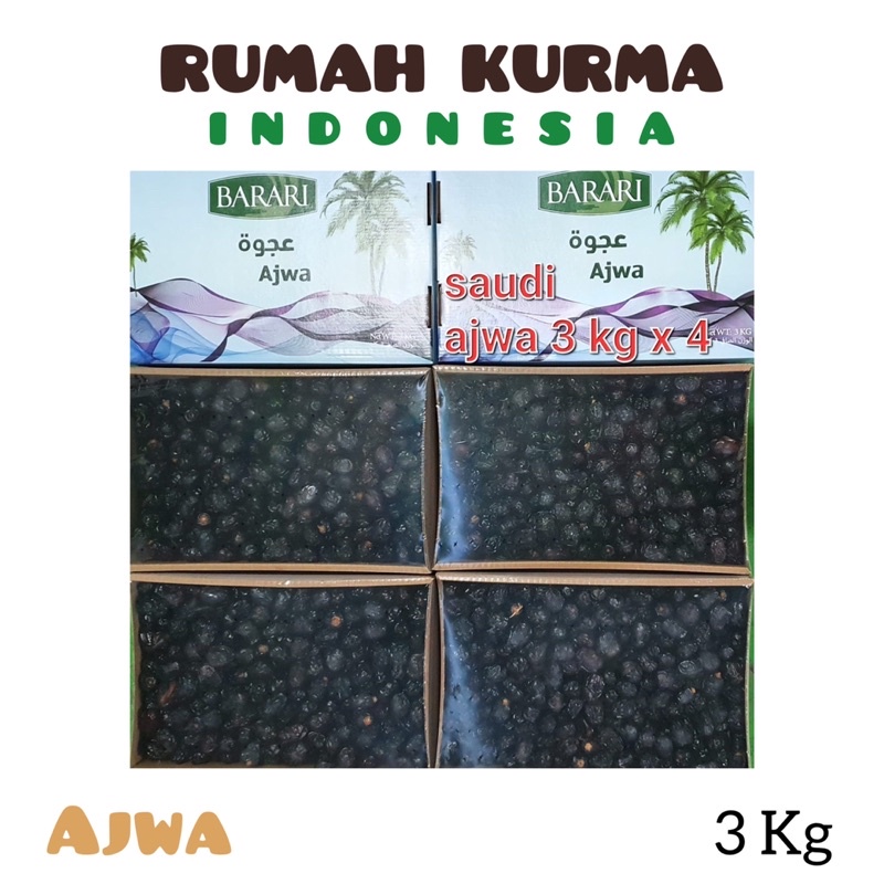 

Kurma Barari AJWA 3 KG Saudi Arabia BPOM ORIGINAL