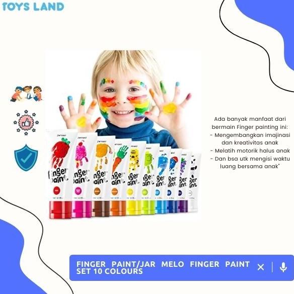 

Finger Paint/Jar Melo Finger Paint Set 10 Colours ---READY---