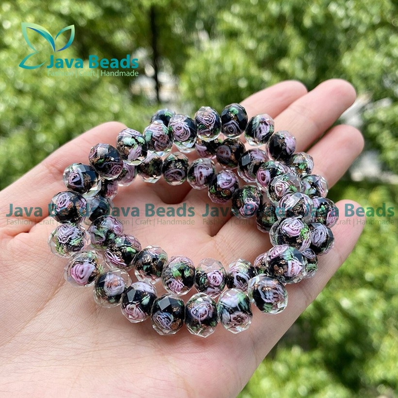 Bahan Gelang Batu Crystal Ceko Murano Lampwork