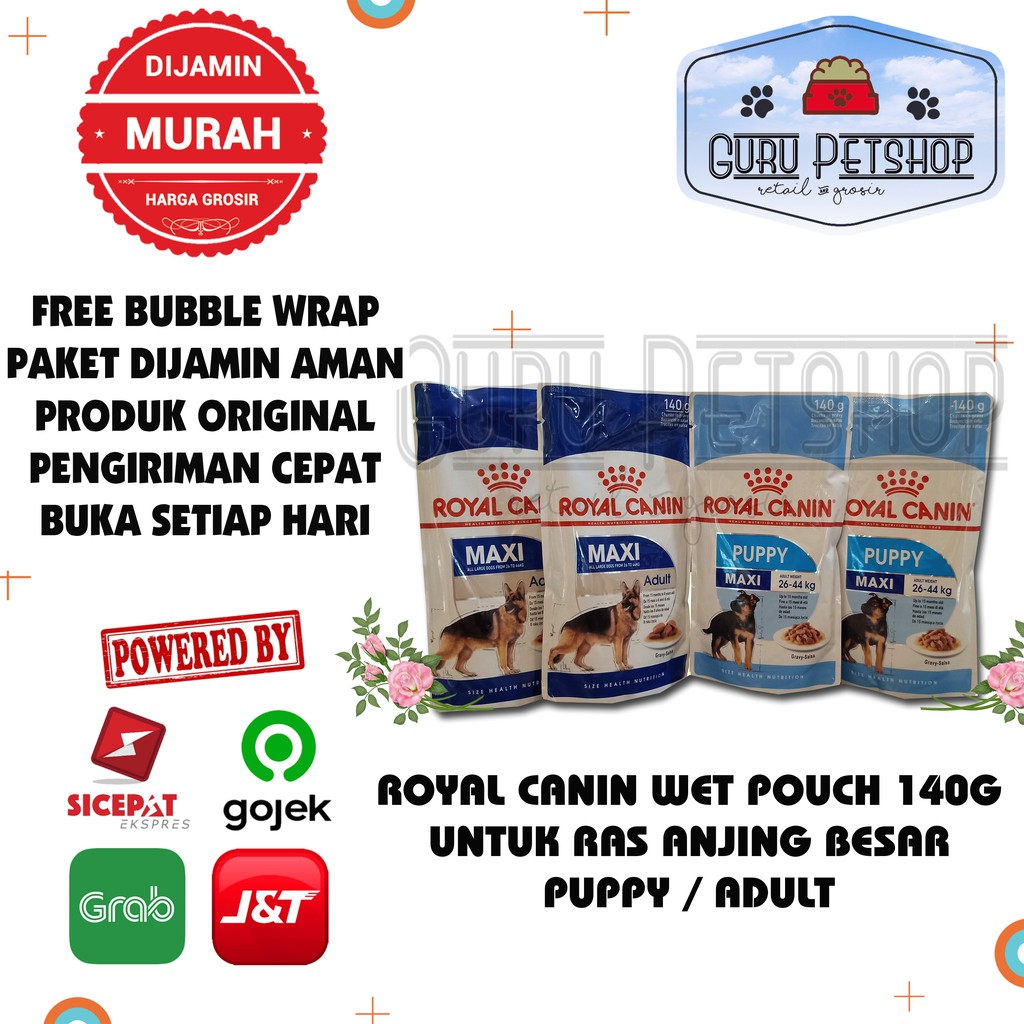 Royal Canin Wet Food Pouch 140gr Makanan Basah Maxi Puppy Maxi Adult Anjing Besar