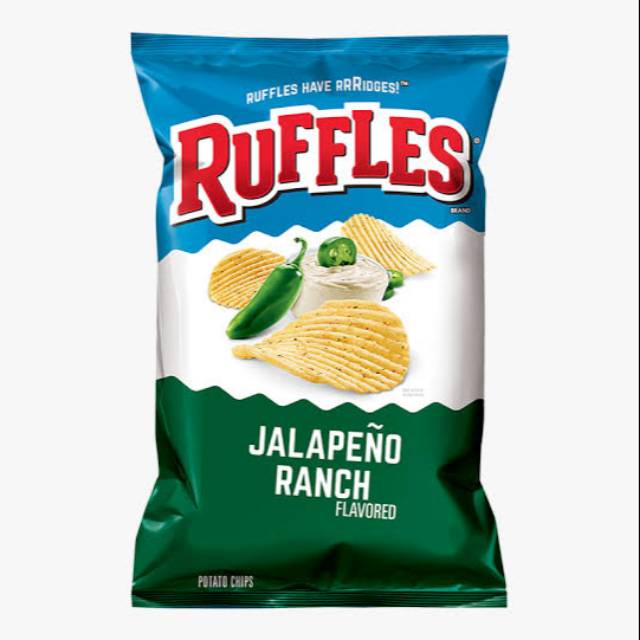 

ruffles jalapeno ranch - snack import made in usa 185 gr