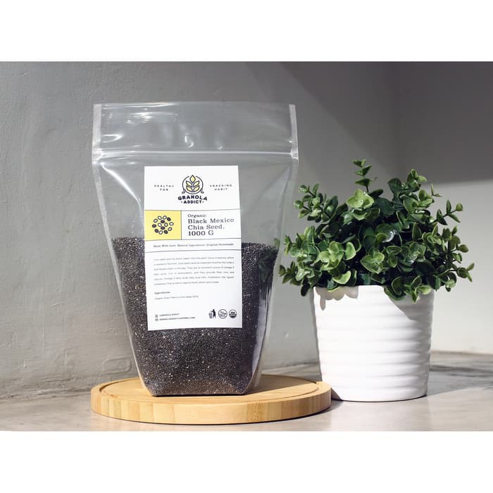 

Black Chia Seed Mexico Organic / Organik 1KG - Granola Addict Ingredi