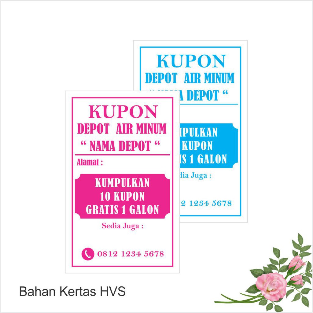 Kupon Depot Air Minum Kupon Penukaran Hadiah Kupon Gratis Isi Ulang Galon 100pcs Shopee Indonesia