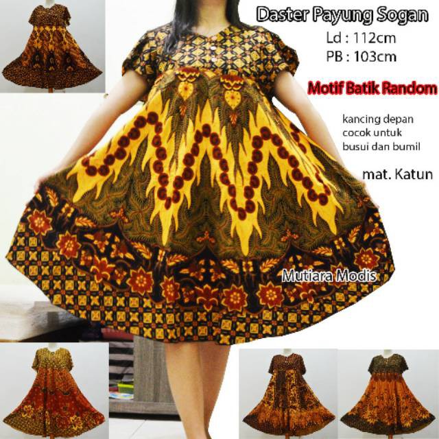 Daster Payung Jumbo Motif Batik Bumil / Daster Klok Batik Jumbo