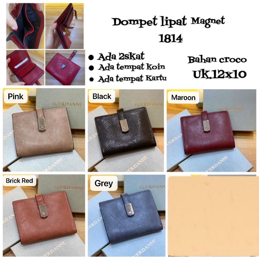 Dompet FURDANI lipat magnet 1814 FREE BOX