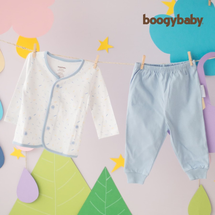 Makassar ! New Boogybaby Candyland Long Top + Trousers 3-6 Bulan ( 2 Pcs )
