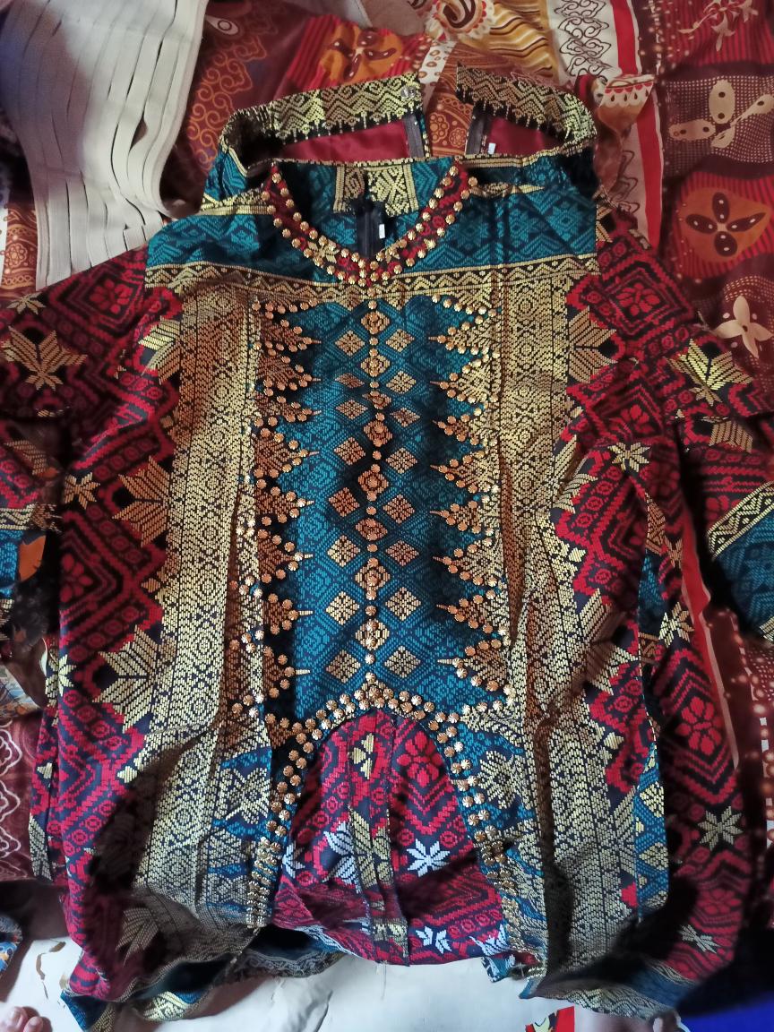 Setelan Kurung Dan Rok Malika  Songket Batik Jupri Batik Couple( Ada Cowok Dan Anak Foto Terpisah)