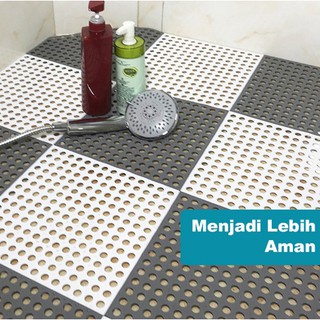 Karpet Lantai Kamar Mandi POLKADOT PVC Karpet Anti Licin Dapur Mat Non-slip 30x30 PREMIUM