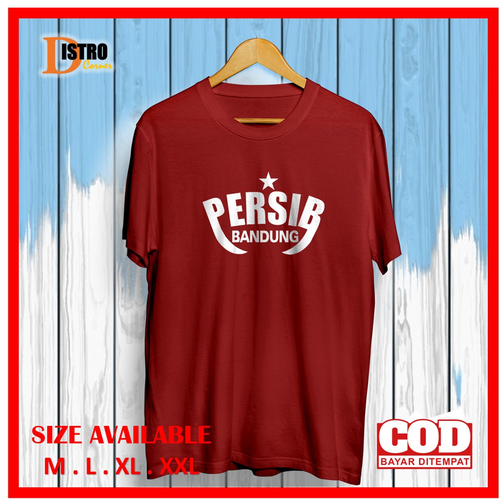 Kaos Pria Distro Keren Kekinian Baju T Shirt Bola Persib Original Xxl Jumbo Premium DTG Murah Dewasa