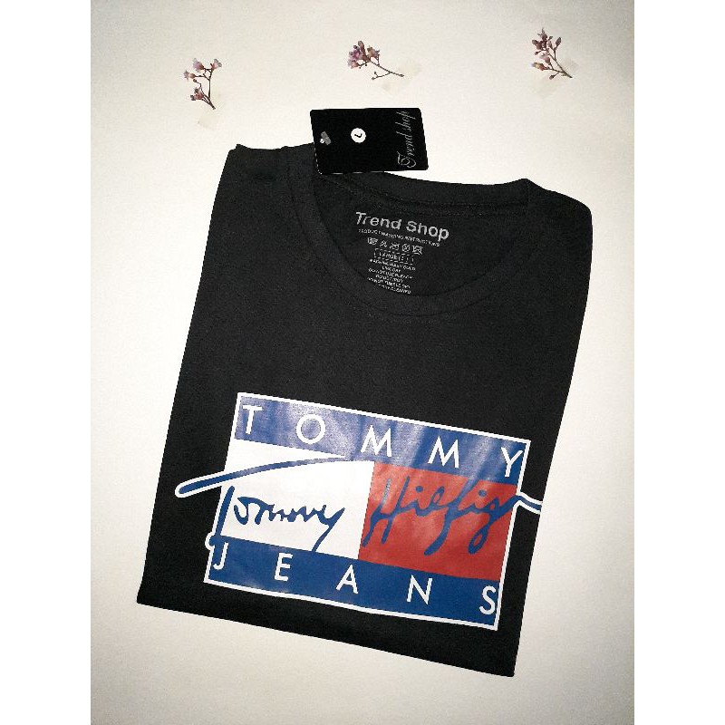 Kaos Katun Hitam Simple / Unisex / Distro