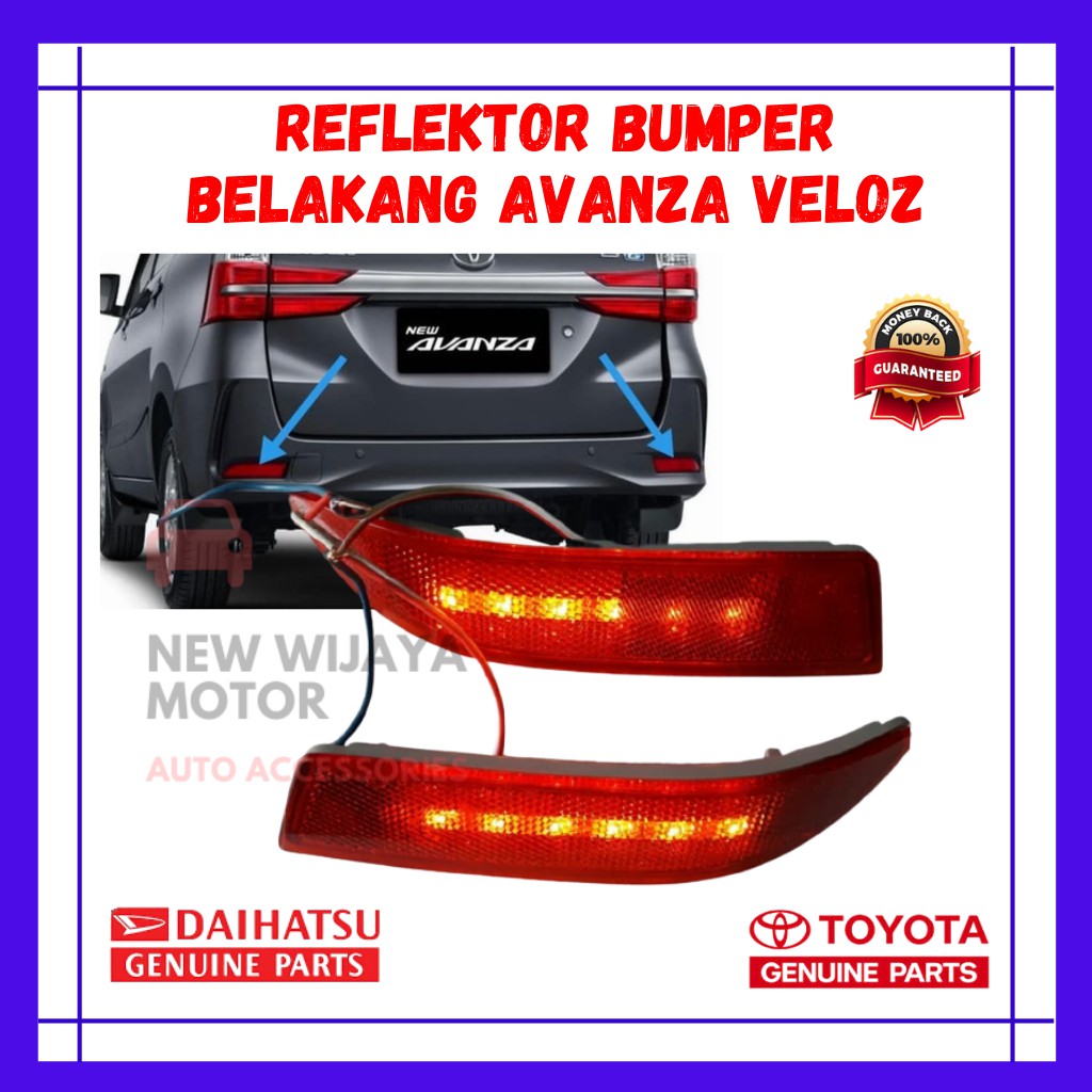REFLEKTOR BUMPER BELAKANG AVANZA VELOZ