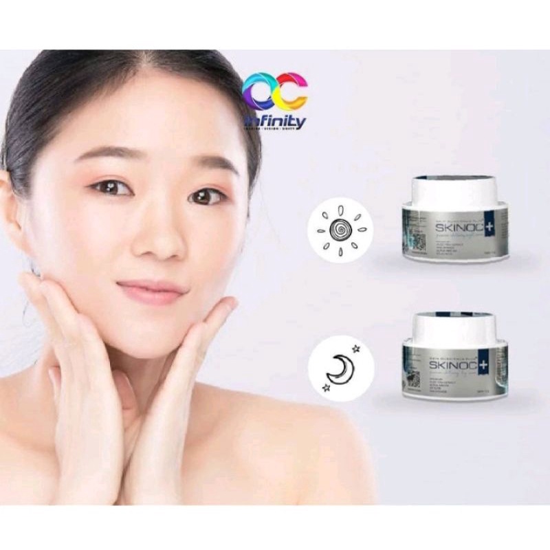 Skincare Skinoc Whithening DayCream+Whitening Night Cream/Krim Pemutih Wajah Ourcitrus