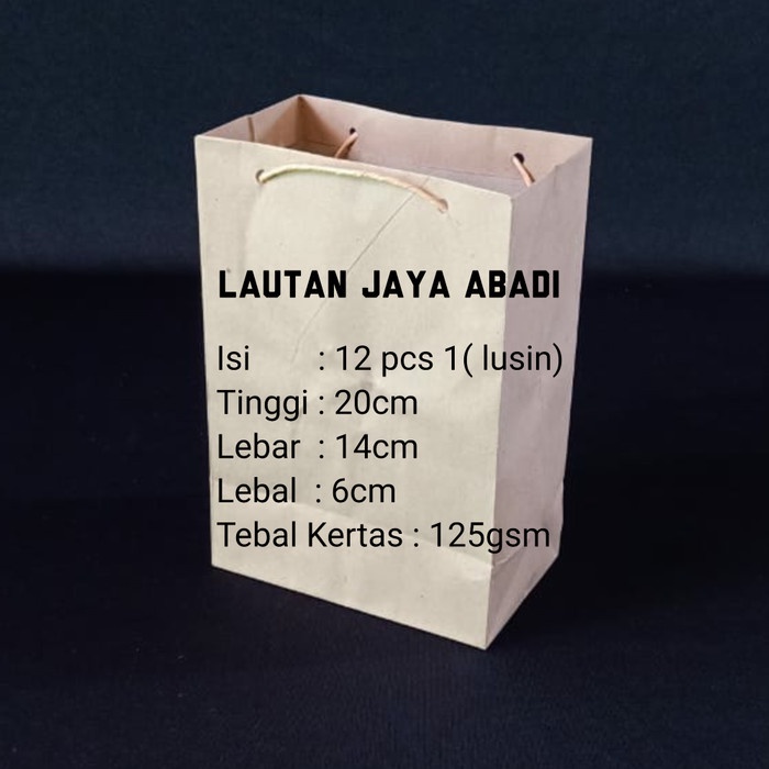 

READY COD Paperbag/Paper bag/tas belanja uk. 14 x 20 x 6.5cm - Cokelat GRATIS ONGKIR