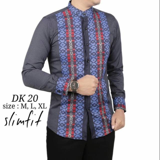  BAJU  KOKO  PRIA  KEMEJA KOKO  SLIM  FIT  LENGAN PANJANG DK20 