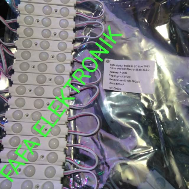Lampu Led 12 volt 3 mata led 12 volt 3 mata modul 5630 tipe 7013