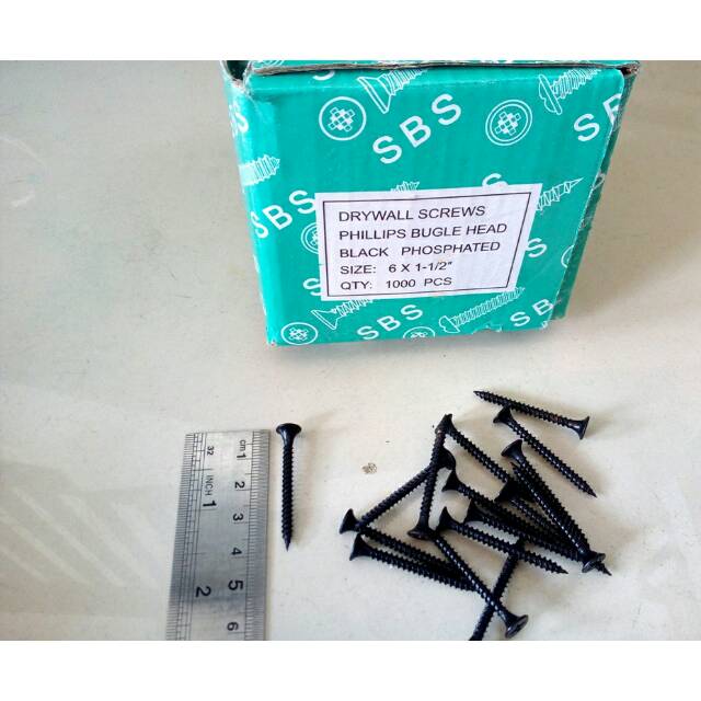 Skrup Gypsum 6 x 11/2" SBS