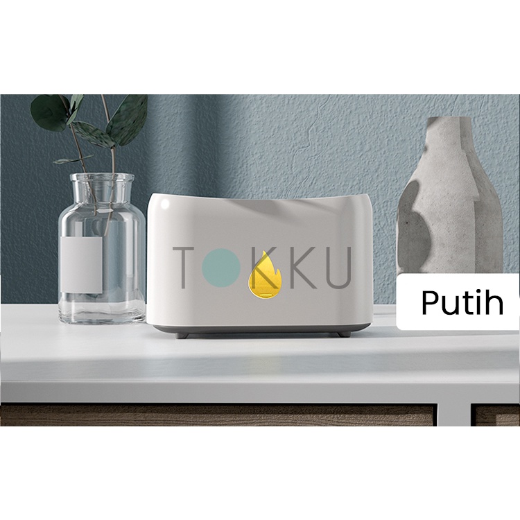 TOKKU Humidifier Diffuser 200ML Ilusi Api Aroma Terapi Essential Oil Pelembab Pewangi Ruangan Kado/Hadiah