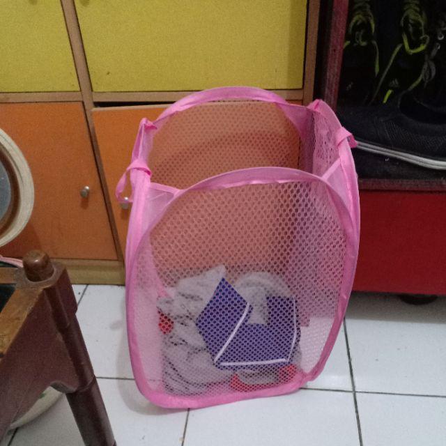 Keranjang Lipat / Keranjang Baju Tempat Pakaian Kotor / Hamper Pakaian