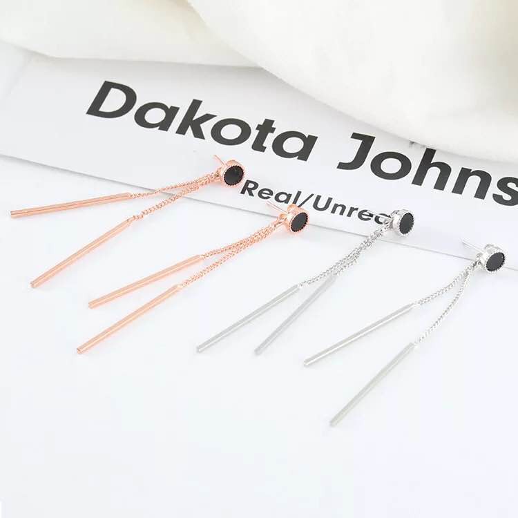 Anting Panjang Simple Gaya Korea untuk Wanita / Anting Wanita Rumbai Gaya Korea
