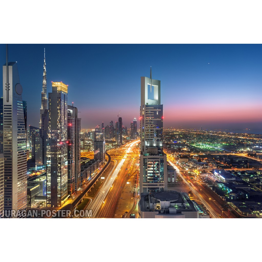 Hiasan Dekorasi Dinding Poster Pemandangan Alam Kota Dubai 09