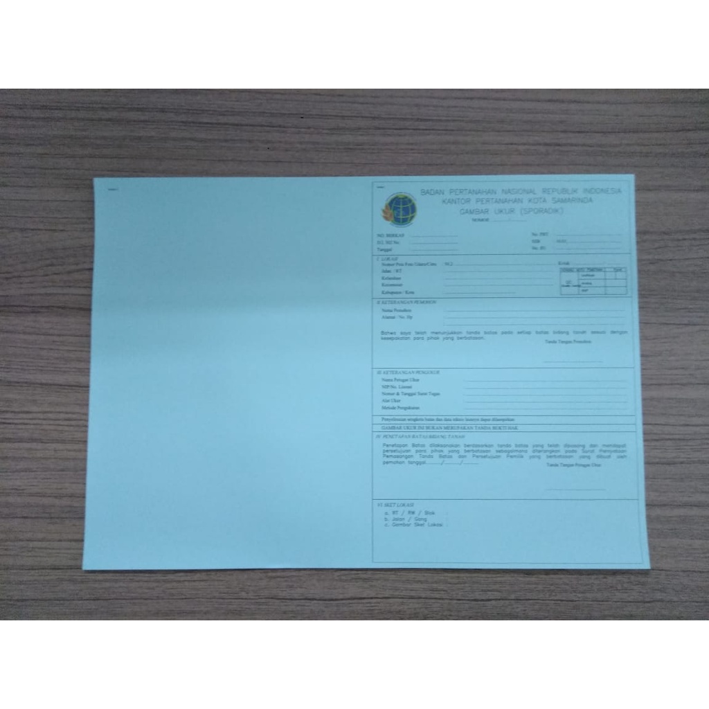 

Kertas GU (Gambar Ukur) A3 Standard BPN