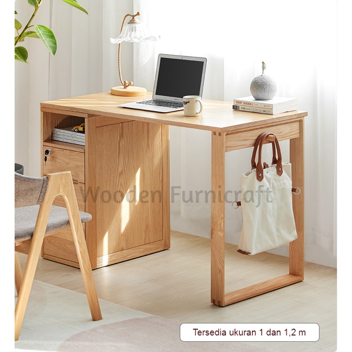 Meja Kerja Multifungsi Minimalis Furniture Kayu Solid