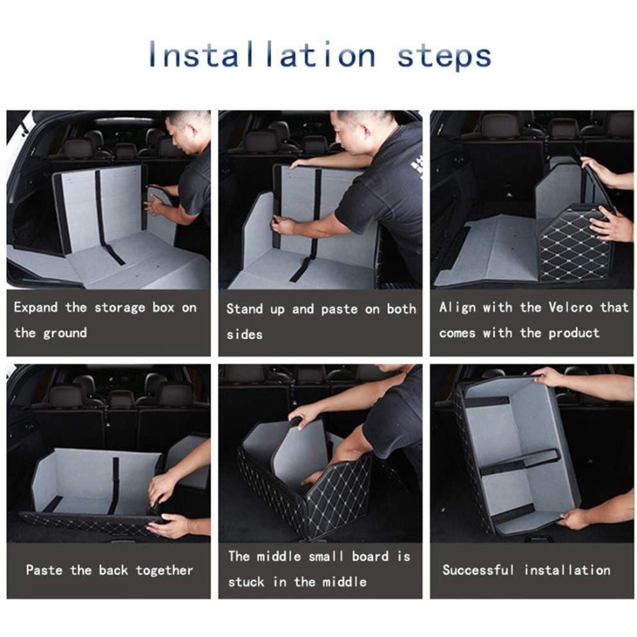 Car Trunk Organiser Kotak Penyimpan Bagasi Mobil Kulit High Quality