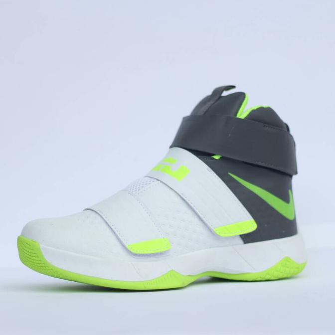 Aneka Nike Lebron Zoom Soldier 10 White Green Grey Diskon,.,..