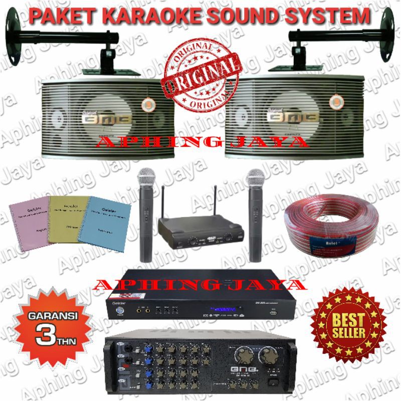 Paket Karaoke Sound System BMB 10inch CS-455R + DVD Super Karaoke Geisler OK-200
