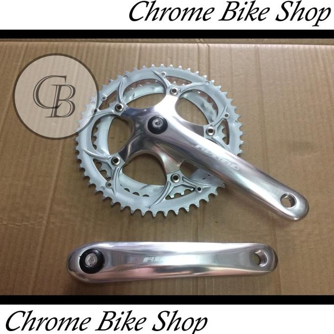 ```````] Gir Gear Crank Sepeda Balap 2 Speed 52T 42T Avand Silver