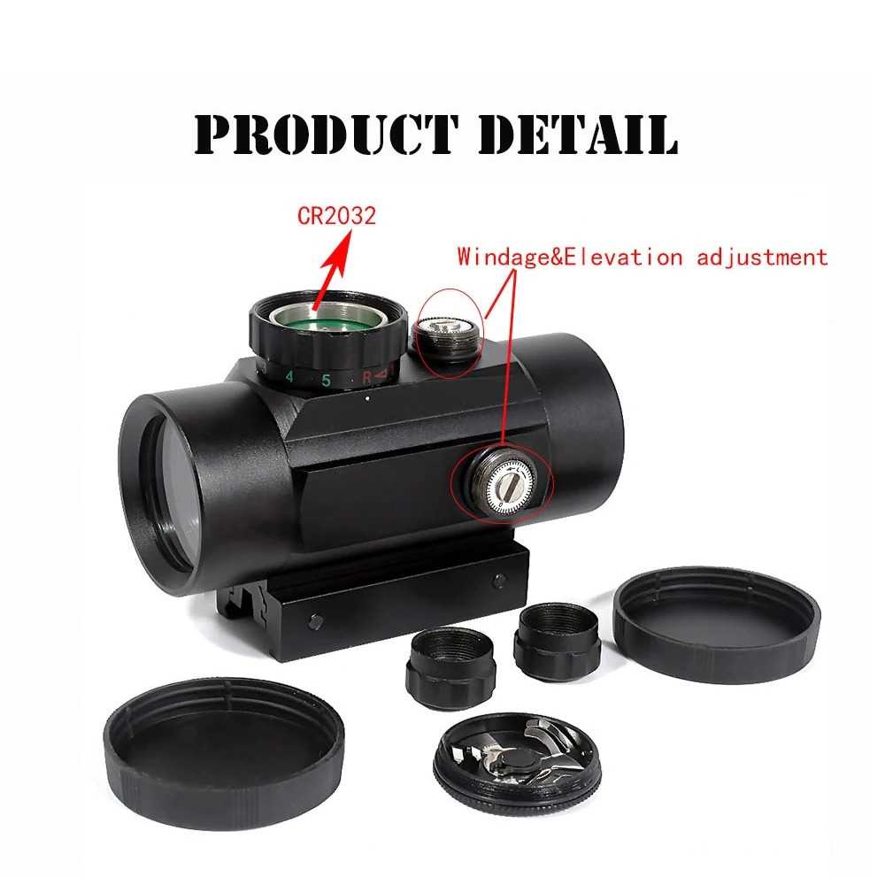 IDN TECH - Bushnell Tactical Red Dot Laser Gun Optical Sight Mount - 1x40rd