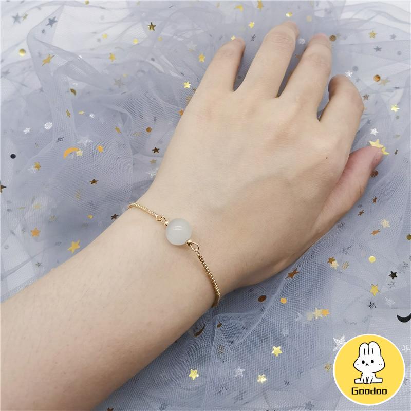 Korea Fashion Sederhana Desain Gelang Serut Ukuran Adjustable Manis Perhiasan Wanita -Doo