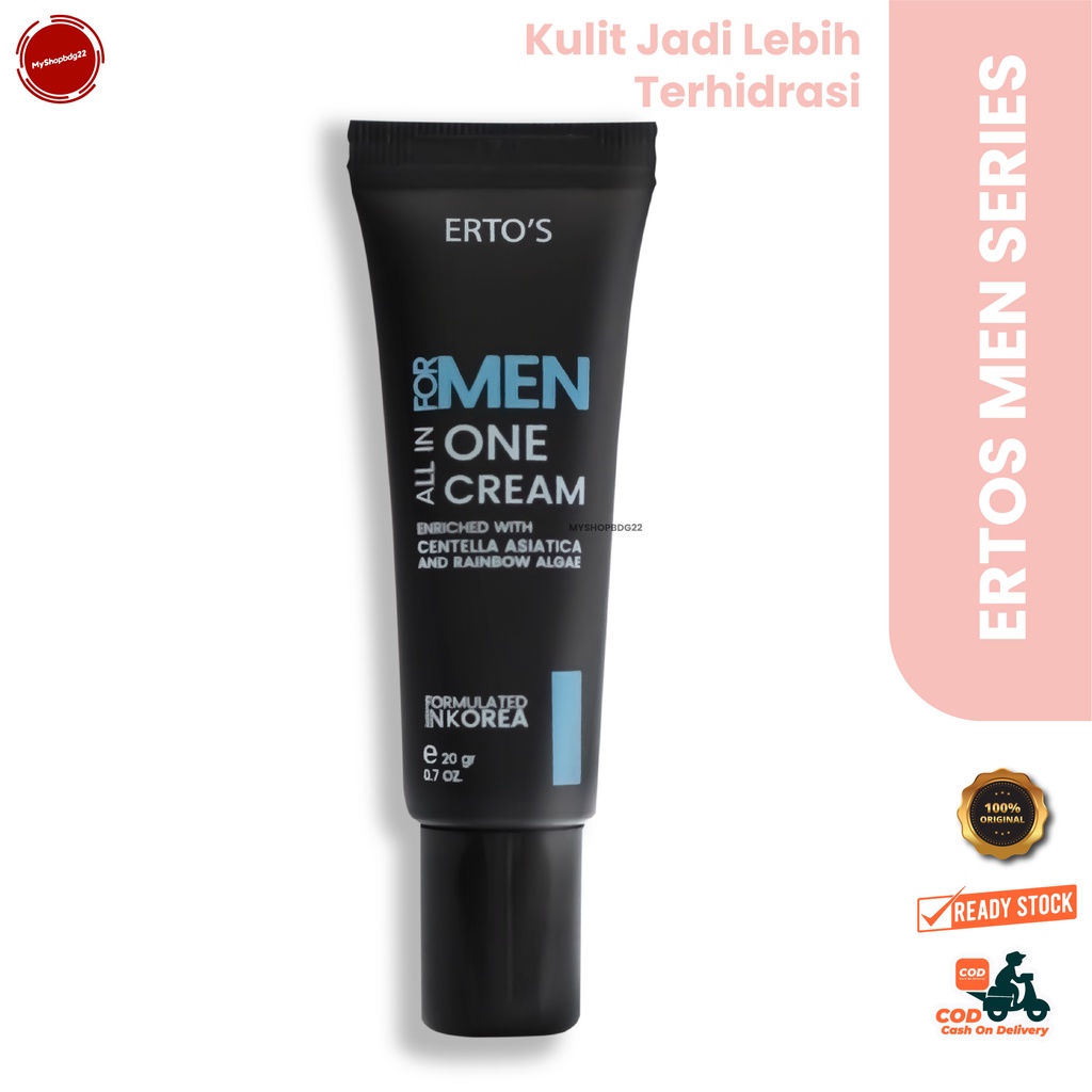 Ertos Men Series All In For Men One Cream 20GR Original Perawatan Kulit Wajah Pria By Myshopbdg22