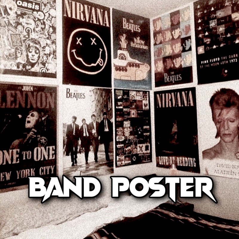 POSTER BAND UKURAN A4 DAN A3 | poster aesthetic wall decor by 777stickers metallica acdc kiss dll