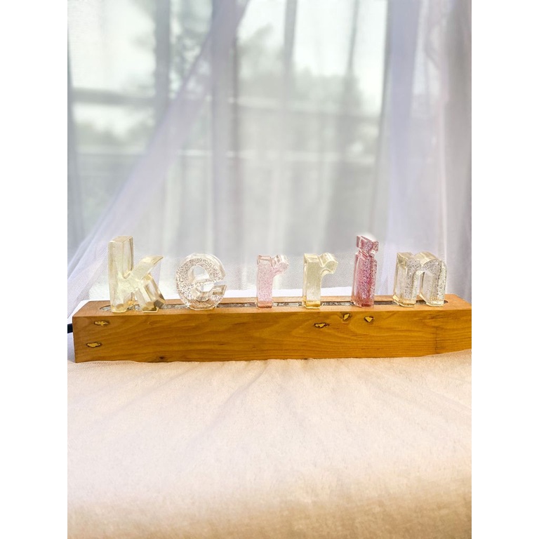 Lampu Nama Custom Resin