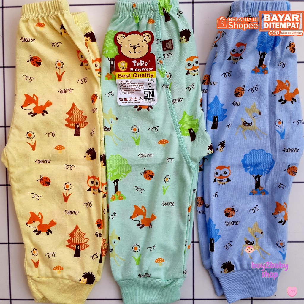 Celana panjang bayi Tara Cute Forest Series 0-12 Bulan 3 PCS